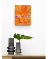 tableau abstrait moderne orange vertical