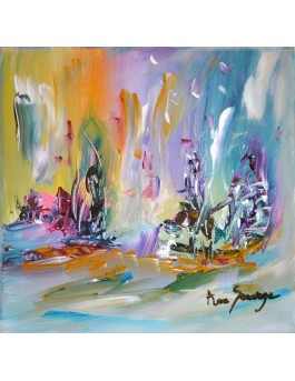 tableau abstrait contemporain nature