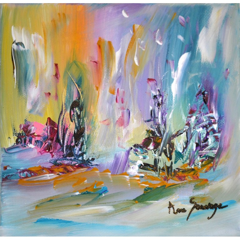tableau abstrait contemporain nature