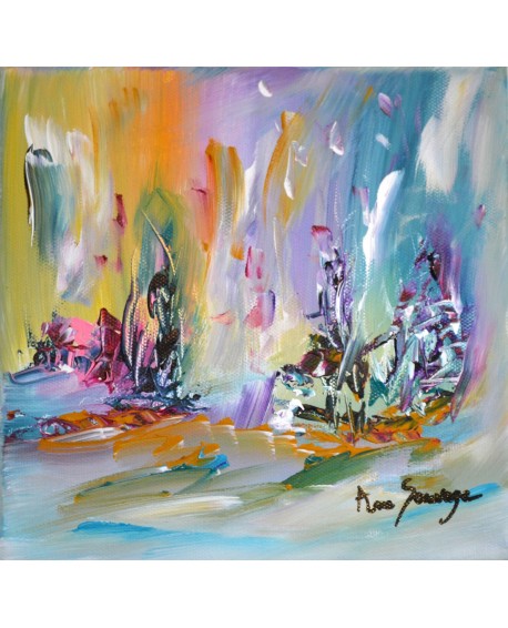 tableau abstrait contemporain nature