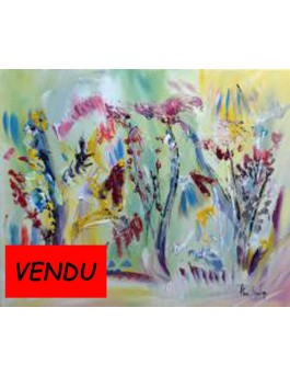 peinture florale multicolore Fleurs sauvages