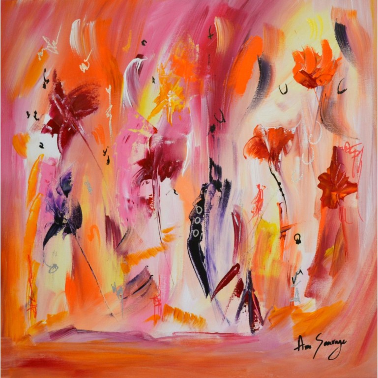 Début d'été - tableau abstrait coloré