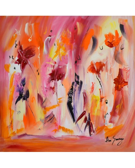 Début d'été - tableau abstrait coloré