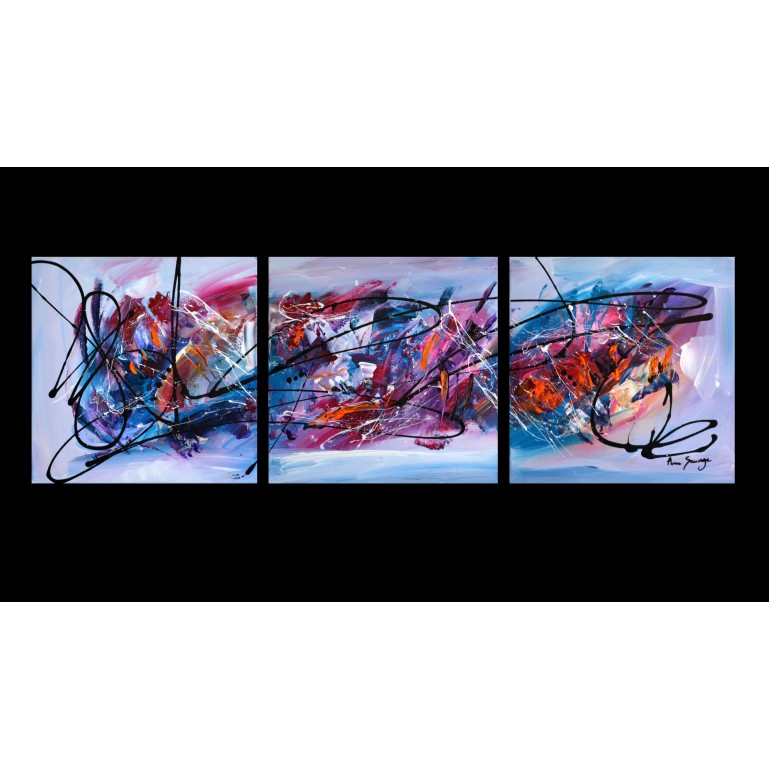 Purple - tableau triptyque violet