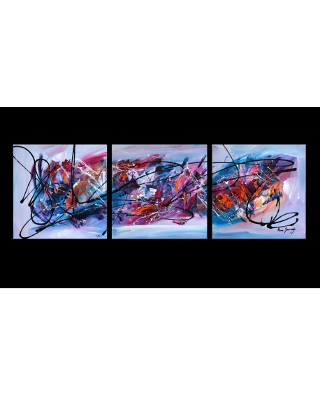 Purple - tableau triptyque violet