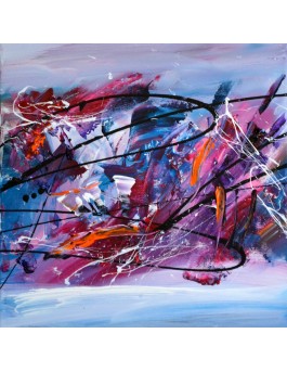 Purple - tableau triptyque violet