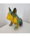 statue chien bouledogue pop art