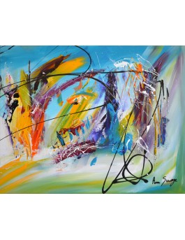 Tableau quadriptyque abstrait