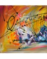 Drôle d'animal - tableau triptyque multicolore