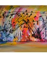 Drôle d'animal - tableau triptyque multicolore