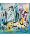 peinture abstraite bateaux Le jour des voyages