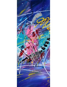 Tableau quadriptyque psychédélique