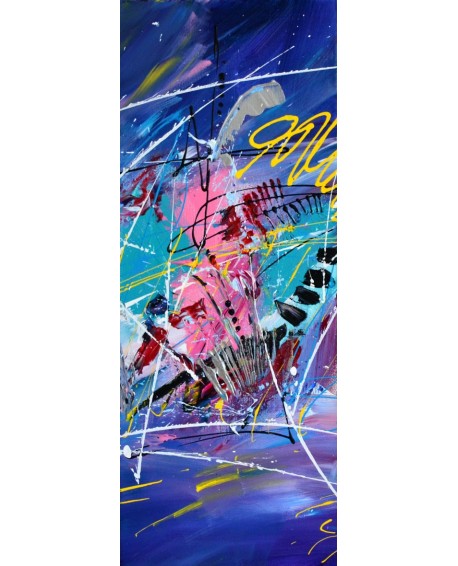 Tableau quadriptyque psychédélique