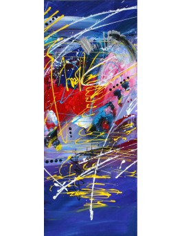 Tableau quadriptyque psychédélique