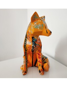 statue renard pop art
