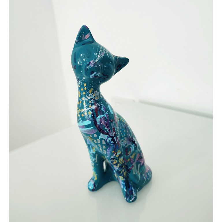 statuette chat moderne