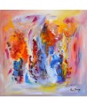 Souvenirs - tableau contemporain lumineux
