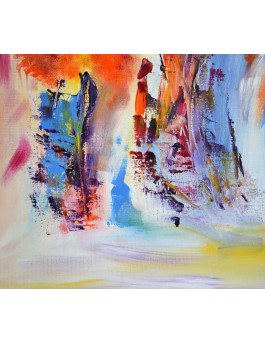 tableau abstrait multicolore