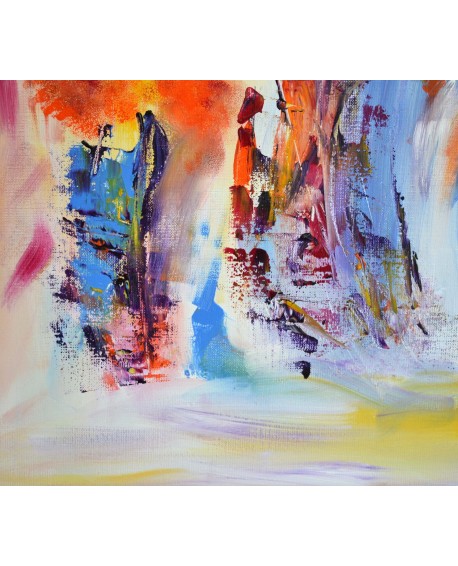 tableau abstrait multicolore