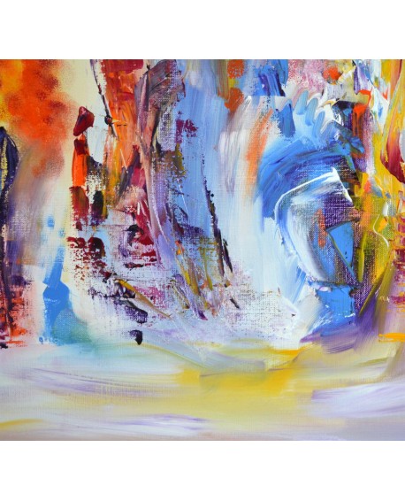 tableau contemporain multicolore