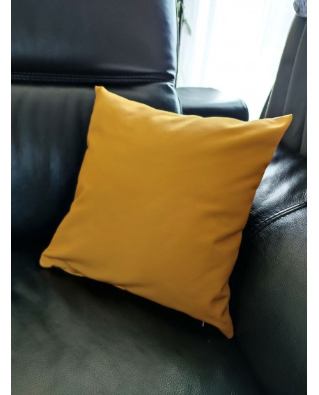 Coussin décoratif pour canapé multicolore verso jaune