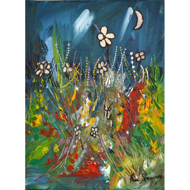tableau abstrait peinture exotique