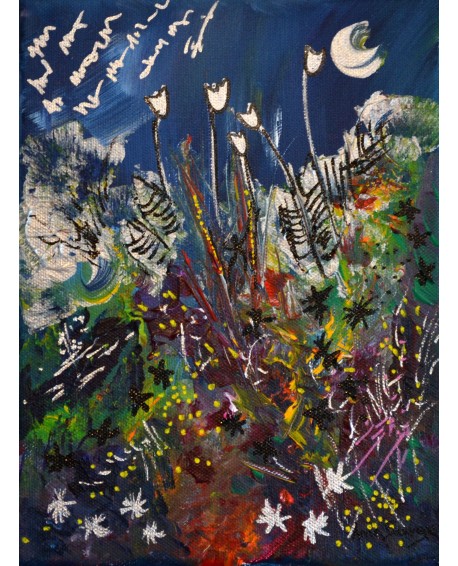 peinture abstraite fleurs