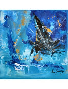 Ice - Tableau moderne bleu