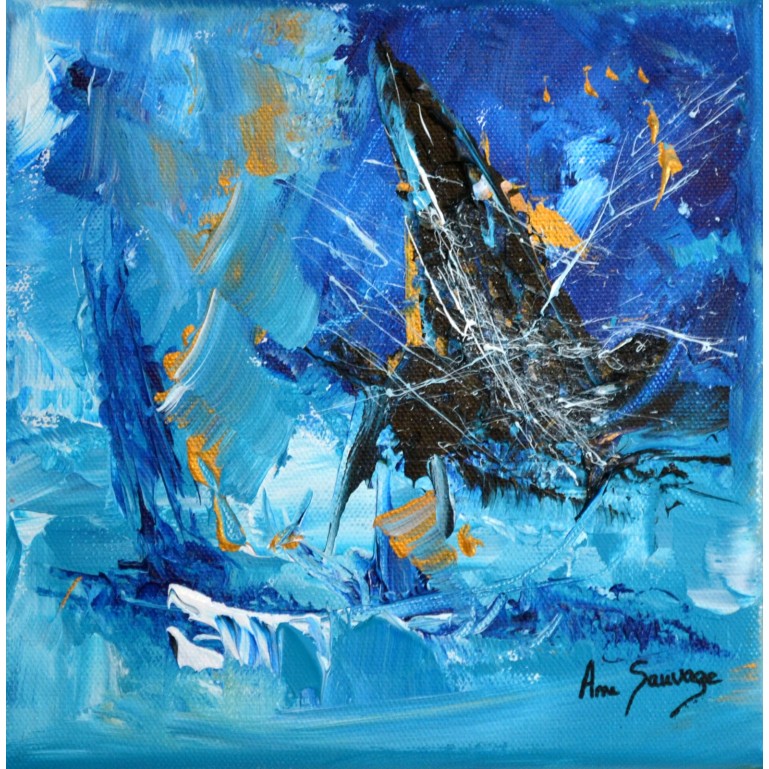 Ice - Tableau moderne bleu