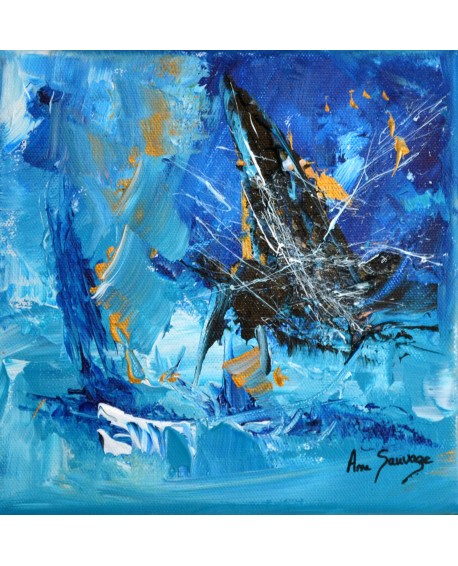Ice - Tableau moderne bleu