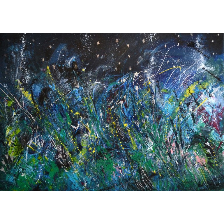 Peinture abstraite nature fleurs