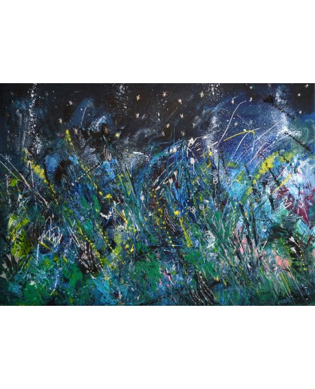 Peinture abstraite nature fleurs