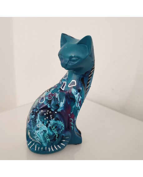 sculpture chat céramique