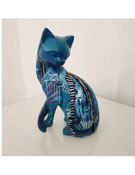 sculpture ceramique chat moderne