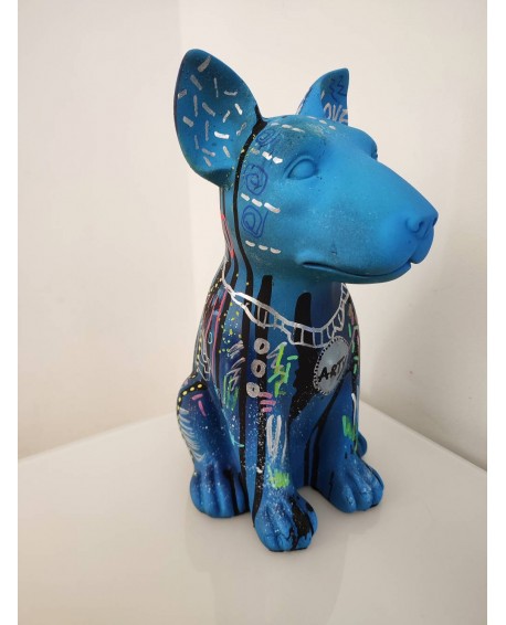 statue chien pop art