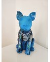 statue sculpture bleu chien