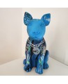 sculpture chien pop art colorée
