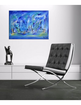 tableau bleu electrique