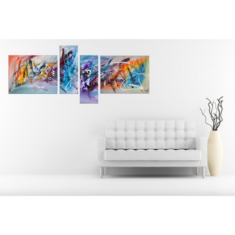 Quadriptyque "Musique en couleurs"