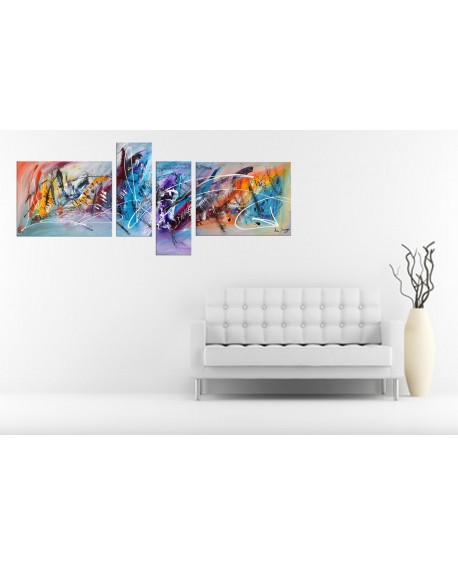 Quadriptyque "Musique en couleurs"