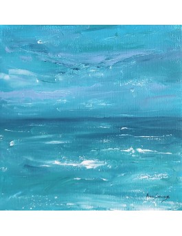 tableau abstrait mer - peinture océan