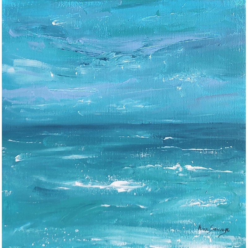 tableau abstrait mer - peinture océan