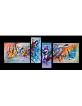 Quadriptyque multicolore