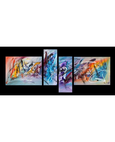 Quadriptyque multicolore