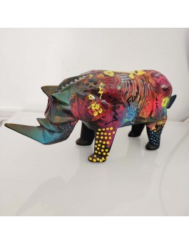 sculpture rhinoceros pop art