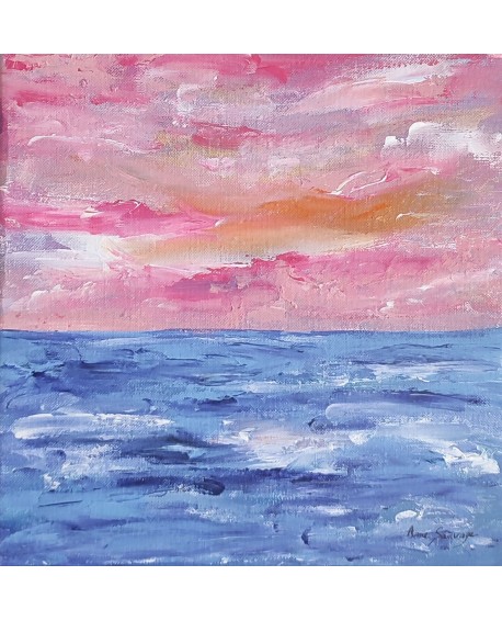 Un ciel majestueux - peinture abstraite mer