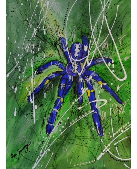 Poecilotheria Metallica - Tableau abstrait d'araignée