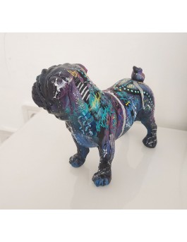 sculpture chien bouledogue
