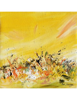 peinture abstraite jaune