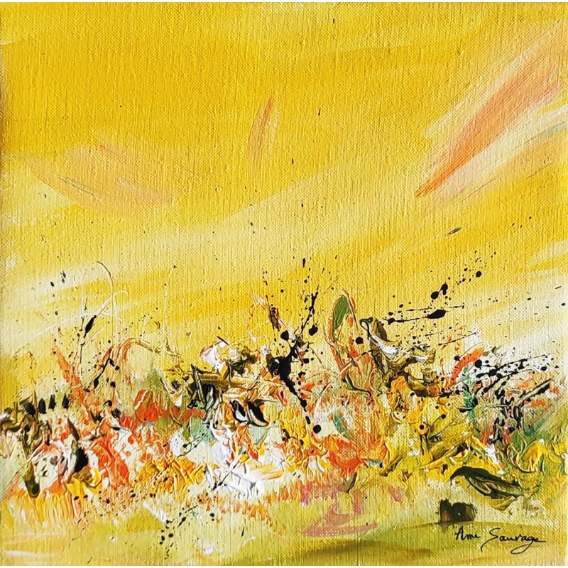 peinture abstraite jaune